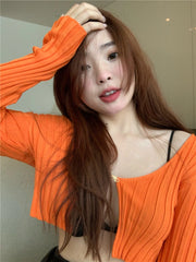 Chaeryeong Ribbed Open Cardigan