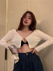 Chaeryeong Ribbed Open Cardigan