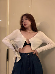 Chaeryeong Ribbed Open Cardigan