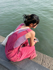 Chiquita Pink Denim Overalls