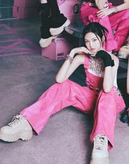 Chiquita Pink Denim Overalls