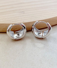 RM Silver Chunky Hoop Earrings