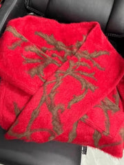 Hyunjin Red Abstract Sweater