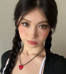 Asa Red Big Heart Pendant Necklace