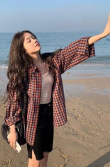 Yunjin Retro Plaid Shirt