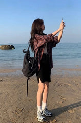 Yunjin Retro Plaid Shirt