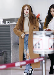 Rose Long Woolen Coat