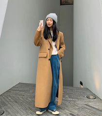 Rose Long Woolen Coat