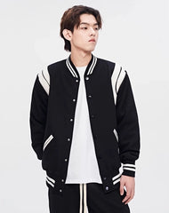 White Lined Baseball Jacket