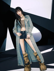 Ruka Denim Trench Coat