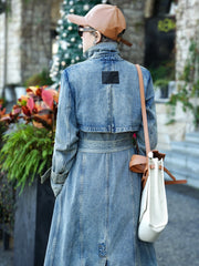 Ruka Denim Trench Coat