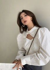 Ryujin White Cut-Out Top