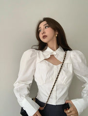 Ryujin White Cut-Out Top