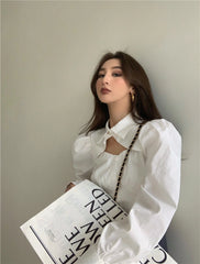 Ryujin White Cut-Out Top