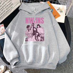 NewJeans “NJZ NWJNS” Oversized Graphic Hoodie