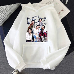 NewJeans “NJZ NWJNS” Oversized Graphic Hoodie