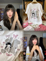 Cute Bunny Girl Graphic Tee