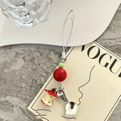 Strawberry Green Hat Phone Chain