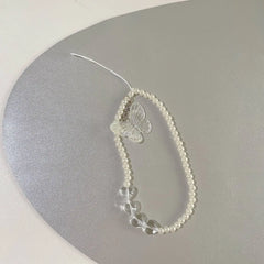 Pearl Bow Bear Phone Chain