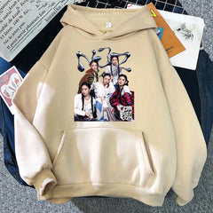 NewJeans “NJZ NWJNS” Oversized Graphic Hoodie