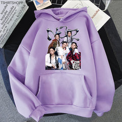 NewJeans “NJZ NWJNS” Oversized Graphic Hoodie