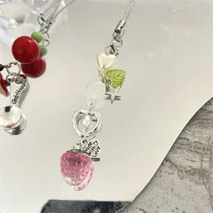 Strawberry Green Hat Phone Chain