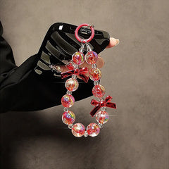 Bow Beaded Wrist Bag