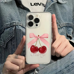 Cherry Bow Clear Case