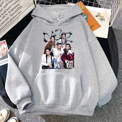 NewJeans “NJZ NWJNS” Oversized Graphic Hoodie