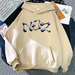NewJeans “NJZ NWJNS” Oversized Graphic Hoodie
