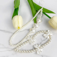 Pearl Bow Bear Phone Chain