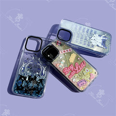 Black Swan Quicksand Glitter Case