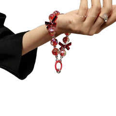 Bow Beaded Wrist Bag