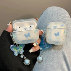 Ink Blue Butterfly AirPods Case