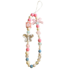 Blue Pink Bowknot Phone Chain