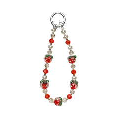 Luxury Persimmon Beaded Wristlet