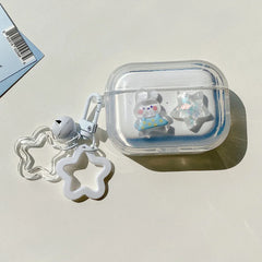 Crystal Rabbit Star AirPods Case