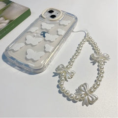 Pearl Bow Bear Phone Chain
