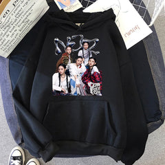 NewJeans “NJZ NWJNS” Oversized Graphic Hoodie