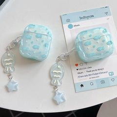 Blue Fish Star AirPods Case