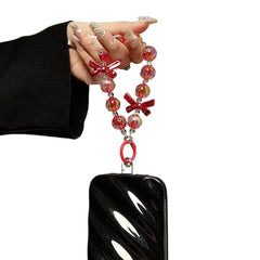 Bow Beaded Wrist Bag