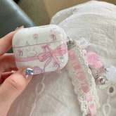 Pink Bow Crystal AirPods Case