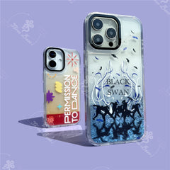 Black Swan Quicksand Glitter Case