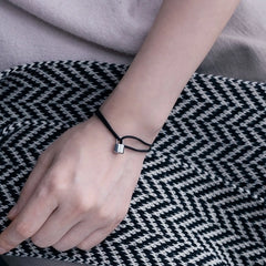 Taehyung Silver Padlock Adjustable Bracelet