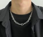 Heeseung Silver Rhinestone Chain Necklace