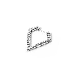 Jimin Silver Triangle Hoop Earrings
