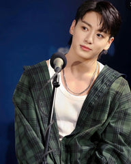 Jungkook Silver Double-Layer Chain Necklace