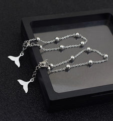 Suga Silver Dolphin Tail Bracelet