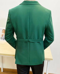 Sunghoon Noir Belted Suit Jacket