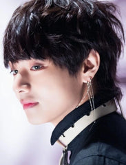 Taehyung Silver Linear Drop Earrings